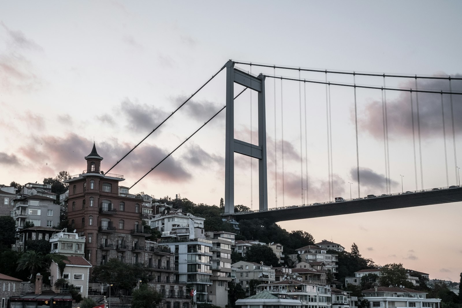 Bosphorus Strait Istanbul at sunset