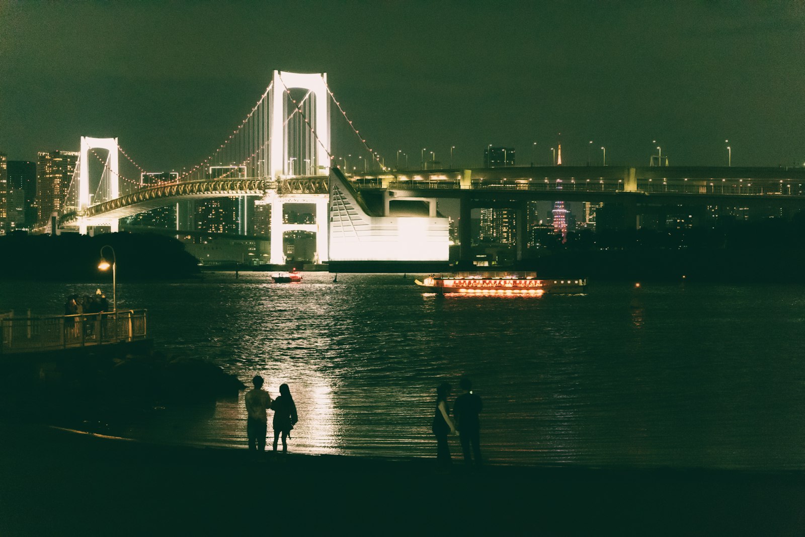 Odaiba waterfront and Rainbow Bridge Tokyo